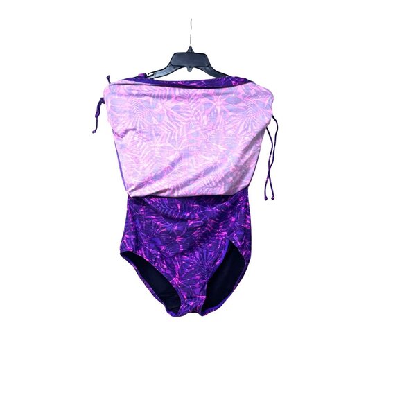 TYR WOMEN’S MONACO V-NECK SHEATH, SWIMSUIT,  Purple, Size 14 - Picture 6 of 13